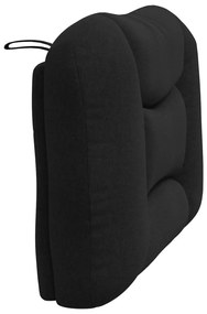 fekete szövet fejtámla párna 90 cm