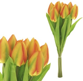 Műcsokor Tulipán 7 virág, sárga, 15 x 15 x 35 cm,művirág, 15 x 15 x 35 cm