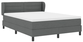 Boxspring Ágy Matrac Fekete 160x200 cm Szövet