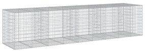 horganyzott vas gabion kosár fedéllel 450 x 100 x 100 cm