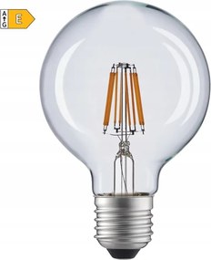 Led Globe izzó izzószálas, átlátszó G80 10W/230V/E27/2700K/1220Lm/360°
