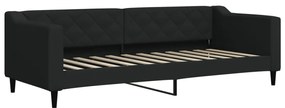 fekete szövet kanapéágy 80 x 200 cm