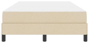 Boxrugós ágy matracmal Krém 120 x 190 cm szövet