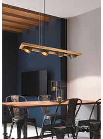 Szürke-natúr színű függőlámpa Bell – Trio