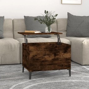 Füstös tölgy színű szerelt fa dohányzóasztal 60x44,5x45 cm