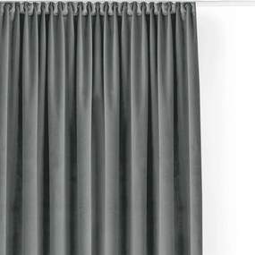 Szürke bársony dimout (részleges sötétítő) függöny 140x270 cm Velto – Filumi