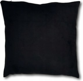Fekete Velúrszerű Párnahuzat