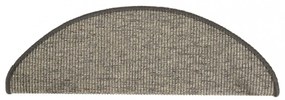 15 db szürke és bézs színű öntapadó lépcsőszőnyeg 65x21x4 cm