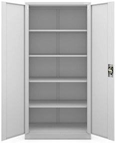 Fém iratszekrény JAN, 900 x 1850 x 400 mm, szürke