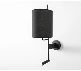 Nova Luce YAMA fali lámpa, olvasókarral, fekete, E27 foglalattal, max. 31x12W, 210 lm, 9180512