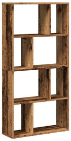 antik fa színű szerelt fa könyvespolc 60 x 20 x 120 cm