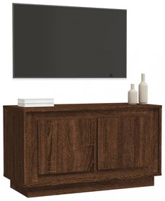 barna tölgyszínű szerelt fa TV-szekrény 80x35x45 cm
