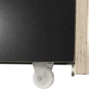 Ágy pótággyal, antik fehér, 90x200, ANTIKO