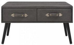 szürke műbőr pad fiókokkal 80 cm