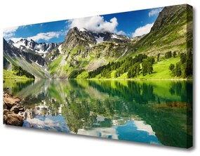 Vászonfotó Mountain Lake Landscape 125x50 cm