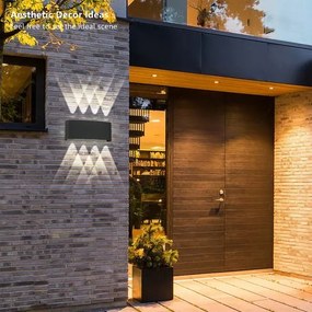 Brilagi - LED kültéri fali lámpatest FLAREBOX LED/8W/230V fekete IP65