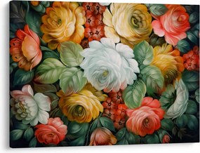 A festett virágcsokor képe (70x50 cm)