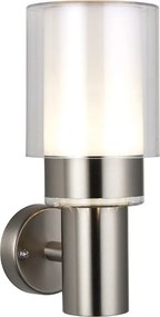 ENDON 79207 OLYMPIA Modern Kültéri Fali Lámpa Átlátszó, Szálcsiszolt Acél LED IP44