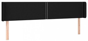 fekete szövet LED-es fejtámla 163 x 16 x 78/88 cm