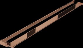 Mexen kiegészítők, polc/törülközőtartó zuhanyparavánhoz (max. 140cm), rose gold, 800-02-60