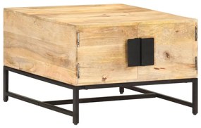 Tömör mangófa dohányzóasztal 67 x 67 x 45 cm