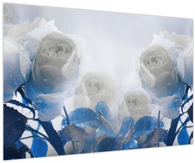 Kép - Fehér rózsa (90x60 cm)