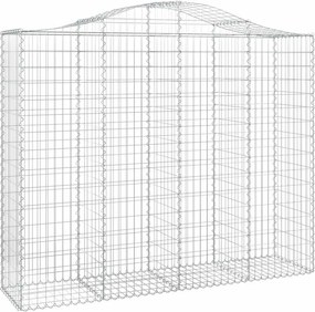 vidaXL íves horganyzott vas gabion kosár 200x50x160/180 cm