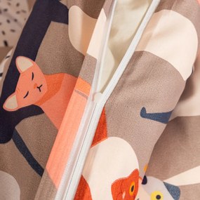 Mikroszálas ágyneműhuzat CATMOSPHERE színes Ágyneműhuzat mérete: 2 db 70 x 90 cm | 200 x 220 cm