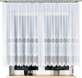 Violetta Jacquard mintás függöny 001539 magasság 140cm, fehér színben (méterenként)