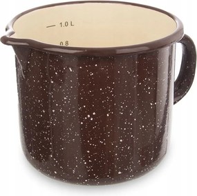 Zománcozott bögre konyhai fazék bögre fogantyúval 12 cm 1,2L