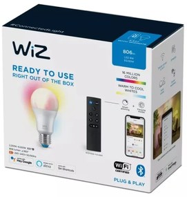 LED RGBW Dimmelhető izzó A60 E27/8,5W/230V 2200-6500K  CRI 90 Wi-Fi + távirányító - WiZ
