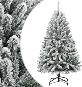 vidaXL csuklópántos műkarácsonyfa hóval 150 cm