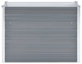 szürke horganyzott acél kerti magaságyás 100 x 40 x 77 cm