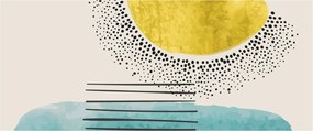 Kép - Absztrakt festmény a strandról N⁰2 (120x50 cm)