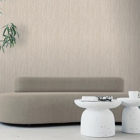 Arthouse Signature 2 Japandi Grasscloth taupe csíkos texturált vinyl tapéta – 100190AH