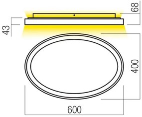 Redo 01-3808 - dimmelhető LED mennyezeti lámpa NOBU LED/60W/230V fekete