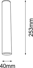 ANTIGO 1167 YABU Hengeres Mennyezeti Lámpa Fekete GU10 IP20