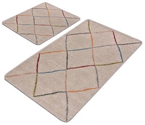 Bézs fürdőszobai kilépő szett 2 db-os 60x100 cm – Mila Home