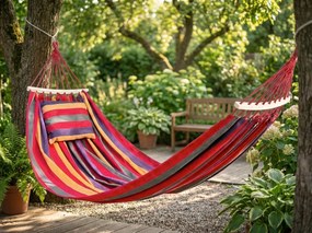 Színes függőágy párnával HAMAK 2 személyre 190x150 cm