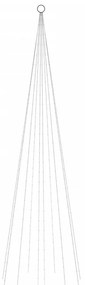 karácsonyfa zászlórúdon 310 meleg fehér LED-del 300 cm