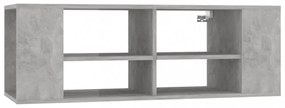 betonszürke szerelt fa falra szerelhető TV-szekrény 102x35x35cm
