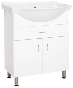 Fürdőszobaszekrény mosdóval Keramia Pro 70x85x56 cm fehér lesk PRO70Z