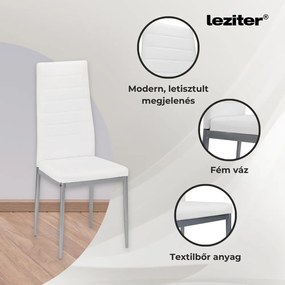 Tino NOVA Étkezőszék fehér-szürke színben