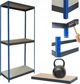 Helios fém tároló állvány műhely állvány 90x30x30cm 3Px175kg