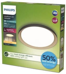 Philips - LED Dimmelhető mennyezeti lámpa PEBBLO LED/10W/230V 2700K fekete