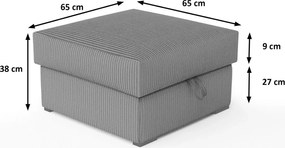 Taburet SMART COSARO tárolóhellyel 65x65 cm, mentás