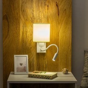 Brilagi - LED Fali lámpa NUBILA 1xE27/25W/230V + LED/3W fehér/krémes