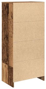 antik fa szerelt fa szekrény fiókkal 55,5x34x119,5 cm