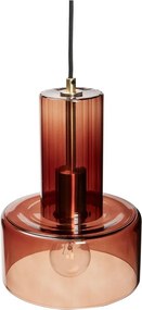 Barna dimmelhető függőlámpa üveg búrával ø 20 cm Ripple – Hübsch