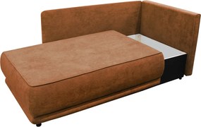 Kihúzható kanapé, terrakotta, jobbos, LIAMI